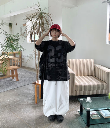 Hiview Rivet Nylon Wide Pants